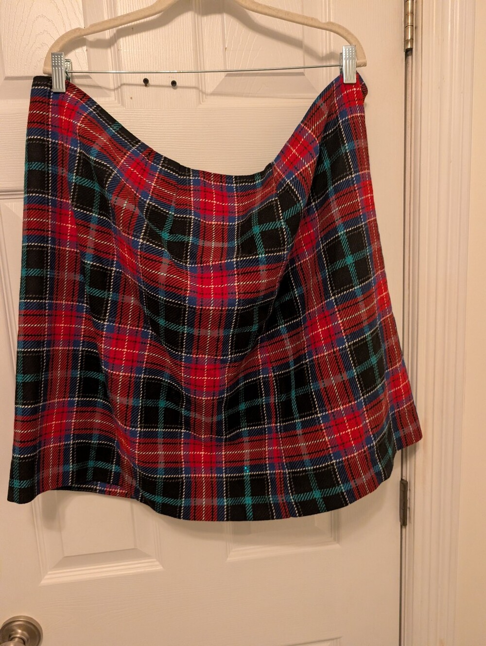 Talbots Wool Blend Plaid Mini Skirt